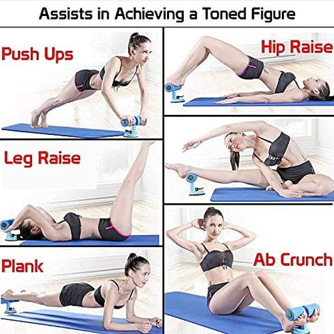 Image of Doliva Sit-ups and Push-ups Assistant Device Home Fitness Equipment, Lose Weight Gym Workout Portable Self-Suction Sit-up Bar for Men Women Abdominal Chest and arm Muscles Exercise Sit Up Tool