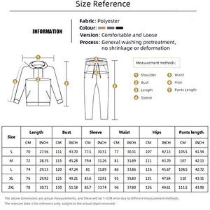 MANLUODANNI Mens Casual Tracksuit Long Sleeve Full-Zip Running Jogging Sports Jacket and Pants, Black-M