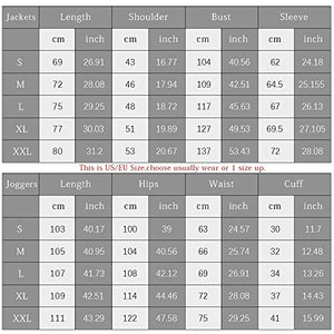 MANTORS Men's Hooded Athletic Tracksuit Full Zip Casual Jogging Gym Sweat Suits Darkgray-S