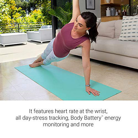 Image of Garmin vivosmart 4, Activity and Fitness Tracker w/Pulse Ox and Heart Rate Monitor, Gold with Berry Band