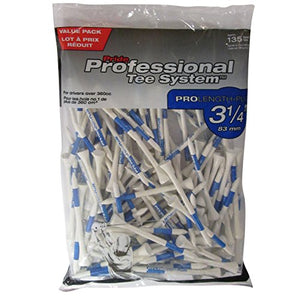 Pride Professional Tee System ProLength Plus Tee, 3-1/4 inch-135 Count (Blue on White)