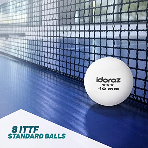 Idoraz Ping Pong Paddles Set of 4 - Table Tennis Set - Ping Pong Paddle Set - Ping Pong Paddles and Balls
