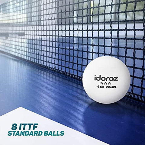 Image of Idoraz Ping Pong Paddles Set of 4 - Table Tennis Set - Ping Pong Paddle Set - Ping Pong Paddles and Balls