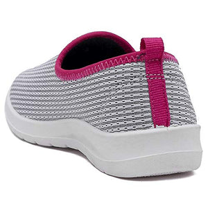 ASIAN Women's Barfi-02 Grey Knitted Shoes Sneakers,Walking,Sneakers,Loafers, Fabric Running Shoes UK-7