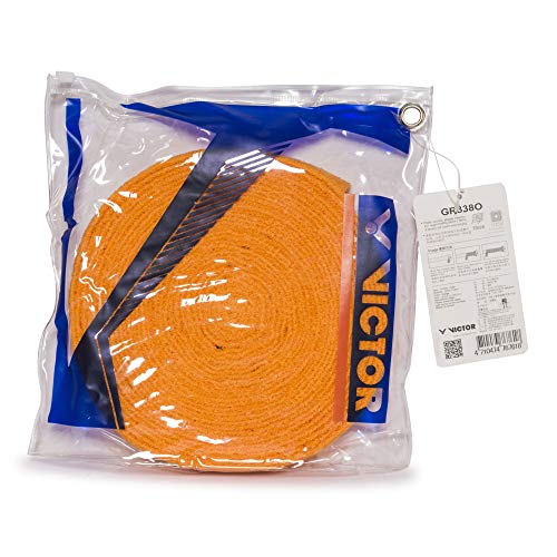 VICTOR GR-338 Badminton Racket Towel Grip (Orange,Cotton)