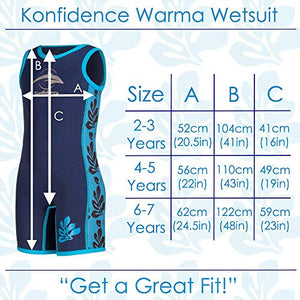 Konfidence Warma Wetsuit - Navy/Pink/Hibiscus (2-3 Years)