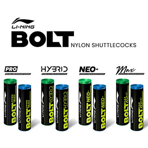 Image of Li-Ning Bolt Neo (6 in 1) Nylon Badminton Shuttlecocks (Yellow)