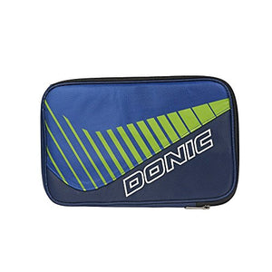 Donic Polyester Jacquard Scan Double Table Tennis Bat Cover (Navy/Light Green)
