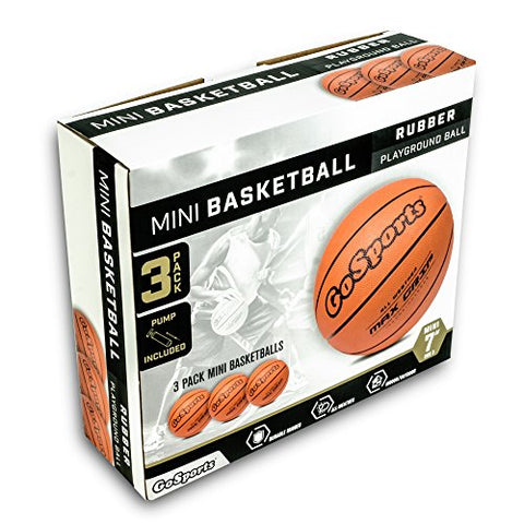 Image of GoSports 7" Mini Basketball 3 Pack with Premium Pump - Perfect for Mini Hoops or Training