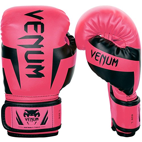 Venum Kids Elite Boxing Gloves, Neo Pink, Medium (6-8 Years)