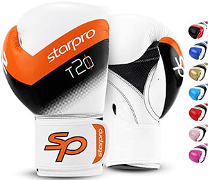 Strapro Boxing Gloves Training Muay Thai - Sparring, Kickboxing, Fighting, Focus Pads, Punching Bag Mitts | 8oz, 10oz, 12oz, 14oz, 16oz | PU Leather - Men & Women |