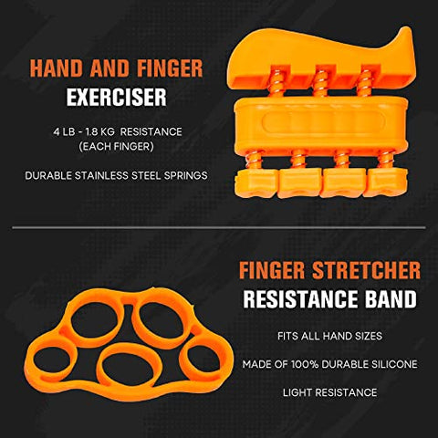 Image of SOLARA Hand Gripper Set of 5, Finger exercise equipment Hand Grip for Gym, Hand Grip strengthener & Hand Exercise equipment | Mobile app with 5 eBooks and 50 plus Videos
