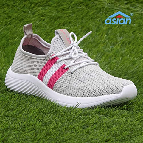 Image of ASIAN Women's (Angel_04) Running Shoes for Women I Sport Shoes for Girl with Eva Sole for Extra Jump I Casual Sneaker Shoes for Women's Grey
