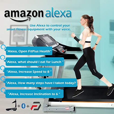 Image of Fitkit FT100 Series (3.25HP Peak) DC-Motorized Treadmill (Inclination: Manual, Max Weight: 110 Kg) with Free Cult BLACK Pass, At Home Installation and Connected Live Interactive Sessions by Onefitplus