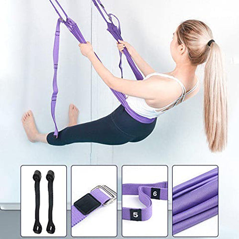 Image of Whixant Aerial Yoga Hammock, Yoga Swing Pilates for Antigravity Yoga Inversion, Antigravity Ceiling Hanging Yoga Sling, for Beginners & Advanced