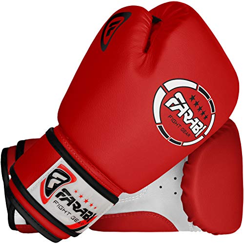 Kids boxing gloves, junior mitts, junior mma kickboxing Sparring gloves 4Oz red