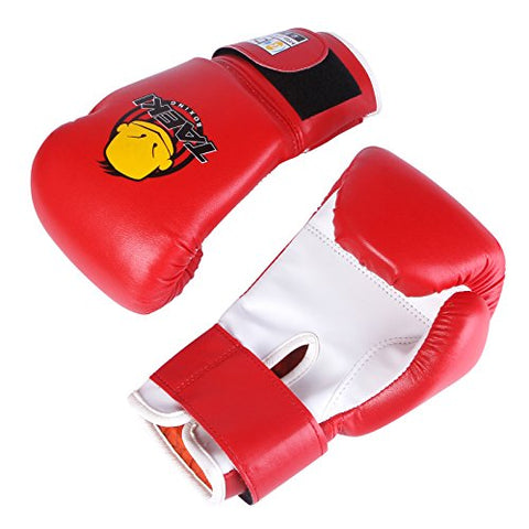 Image of Cheerwing 4oz PU Kids Boxing Gloves Children Cartoon MMA Sparring Dajn Training Gloves Age 5-10 Years Red