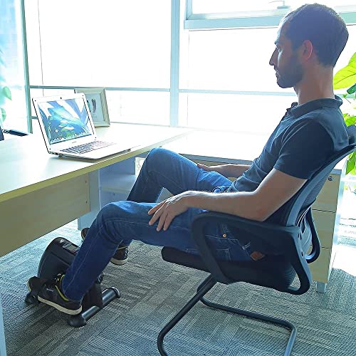 Mini Exercise Bike-Uten Under Desk Bike Pedal Exerciser, Peddler Exerciser, Portable Foot Cycle Arm Leg Peddler Machine with LCD Screen