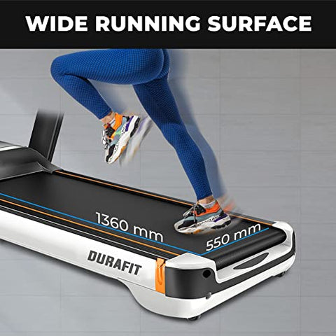 Image of Durafit - Sturdy, Stable and Strong Durafit Focus | 7HP Peak DC Motorized Treadmill | Auto Incline | Home Cardio | Max Speed 18 Km/Hr | Max User Weight 150 Kg |Black| Spring Suspension Technology