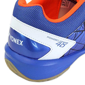 YONEX White/Blue SHB 48EX Non Marking Power Cushion Badminton Shoes, 8 UK - 2019 Limited Edition