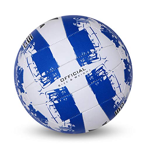 Nivia Shinning Star - 2022 Football (Size: 5) Outer Material: Rubber , Black & White & Kross Rubber Hand Stitched Volleyball, Size 4, (Yellow and Blue)