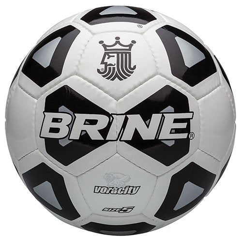 Brine Voracity Soccer Ball, Black, Size 5