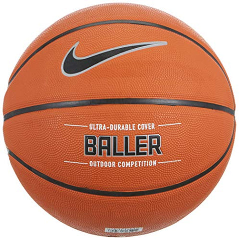 Image of Nike BS3009-855 Rubber Basketball, Size 7, (Orange, Black, Metal Silver)