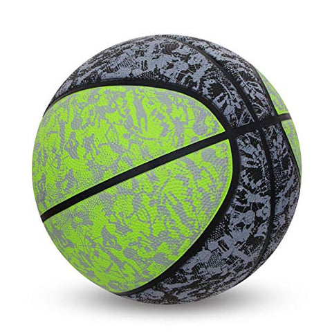 Image of Nivia Graffiti Rubber Basketball - Size: 7 (Green)