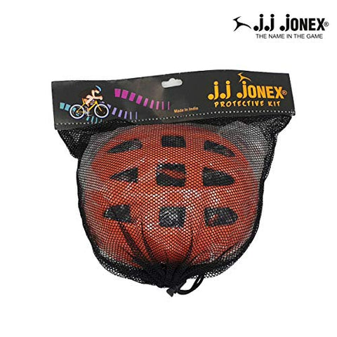 Image of Jonex Velcro Straps Protection Kit for Skating, Cycling, Running Blue for Kids, Boys, Girls, Men & Women @ Kin Store (Medium, Orange)