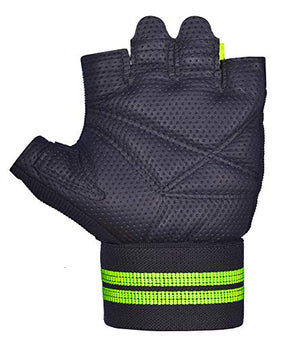 Xtrim Macho Unisex Leather Workout Gloves (Black,Medium)