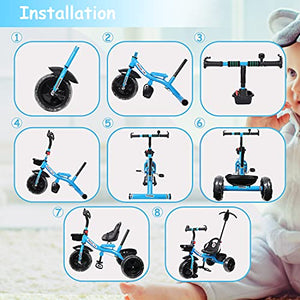 Stepupp Tricycle for Kids Blue