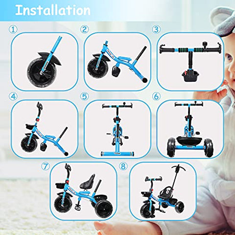 Image of Stepupp Tricycle for Kids Blue