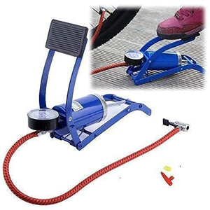 Portable High Pressure Foot Air Pump | Heavy Duty Manual Pedal Pump Air Compressor for Bike, Car, Cycles & Football