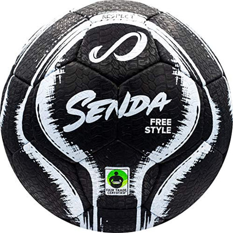 Image of Senda Street Soccer Ball, Fair Trade Certified, Black/White, Size 4 (Ages 13 & Up)