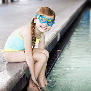 Aqua Sphere Vista Junior Swim Mask with Clear Lens (Bluewater/Yellow)