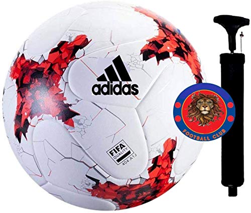 VOODANIA Telstar Combo Pack 1 Football & 1 pump PU material multi color size 5 for All Age Groups Kids Fans of Euro Cup copa America letin American Football New Age All Surface Football