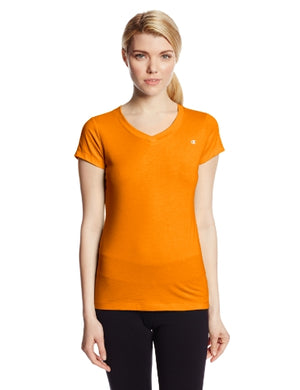 Champion Women's Powerflex Cotton Tee, Lt Clementine Heather, Medium