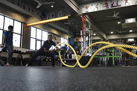 Image of ESSKAY UTTAM Rope Gym Exercise, Battle Rope (1.5 " Thick / 50 Feet)