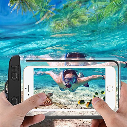 Image of Jansite Swim Bubble with Dry Bag + Waterproof Phone Case for Open Water Swimmers, Safety Swim Buoy Tow Float Inflatable for Swimmers, Triathletes, Snorkelers …