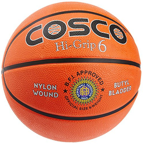 Image of Cosco 13022 Rubber, Nylon Basketball, Size 6 (Orange)