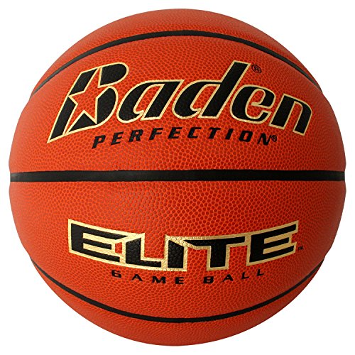 Baden Elite Indoor Game Basketball - Size 7 (29.5"), orange