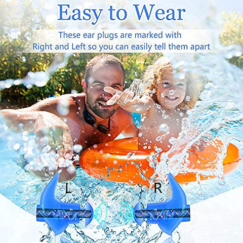 Image of Xianco 1 Pair Swimmers Earplugs with Double Waterproof and Sound Hole Design Ear Plugs for Swimming Showering Bathing Surfing Snorkeling for Adult & Children