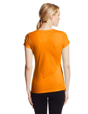 Champion Women's Powerflex Cotton Tee, Lt Clementine Heather, Medium