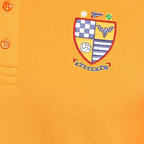 AMERICAN CREW Men's Polo T-Shirt (Orange-AC381-L)