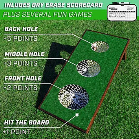 Image of GoSports BattleChip PRO Golf Game | Includes 4' x 2' Target, 16 Foam Balls, Hitting Mat, and Scorecard