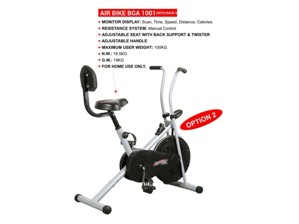 Healthex Exercise Cycle Bike 1001 with Back Support for Weight