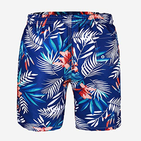 Image of Kute 'n' Koo Boys Swim Trunks, UPF 50+ Quick Dry Boys Swim Shorts for Big Boys and Toddlers, Size from 2T to 18/20 (2T, Tropical Leaf)