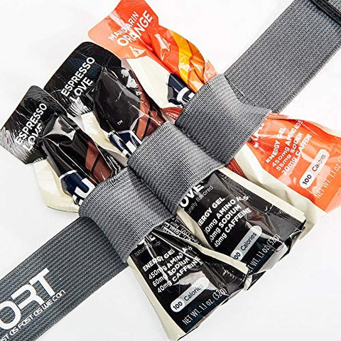 Image of RJ-Sport Race Number Belt - Triathlon Race Belt BIB Holder with 6 Energy Gel Loops for Triathalon, Marathon, Running and Cycling