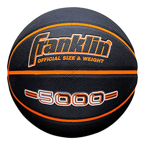 Image of Franklin Sports 5000 Official Size 29.5" Basketball - Black/Orange