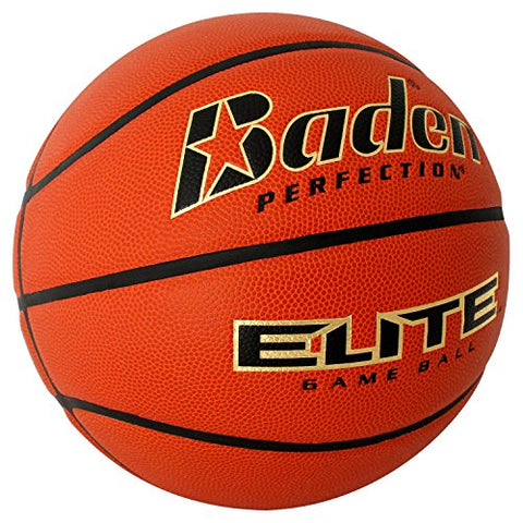 Image of Baden Elite Indoor Game Basketball - Size 7 (29.5"), orange